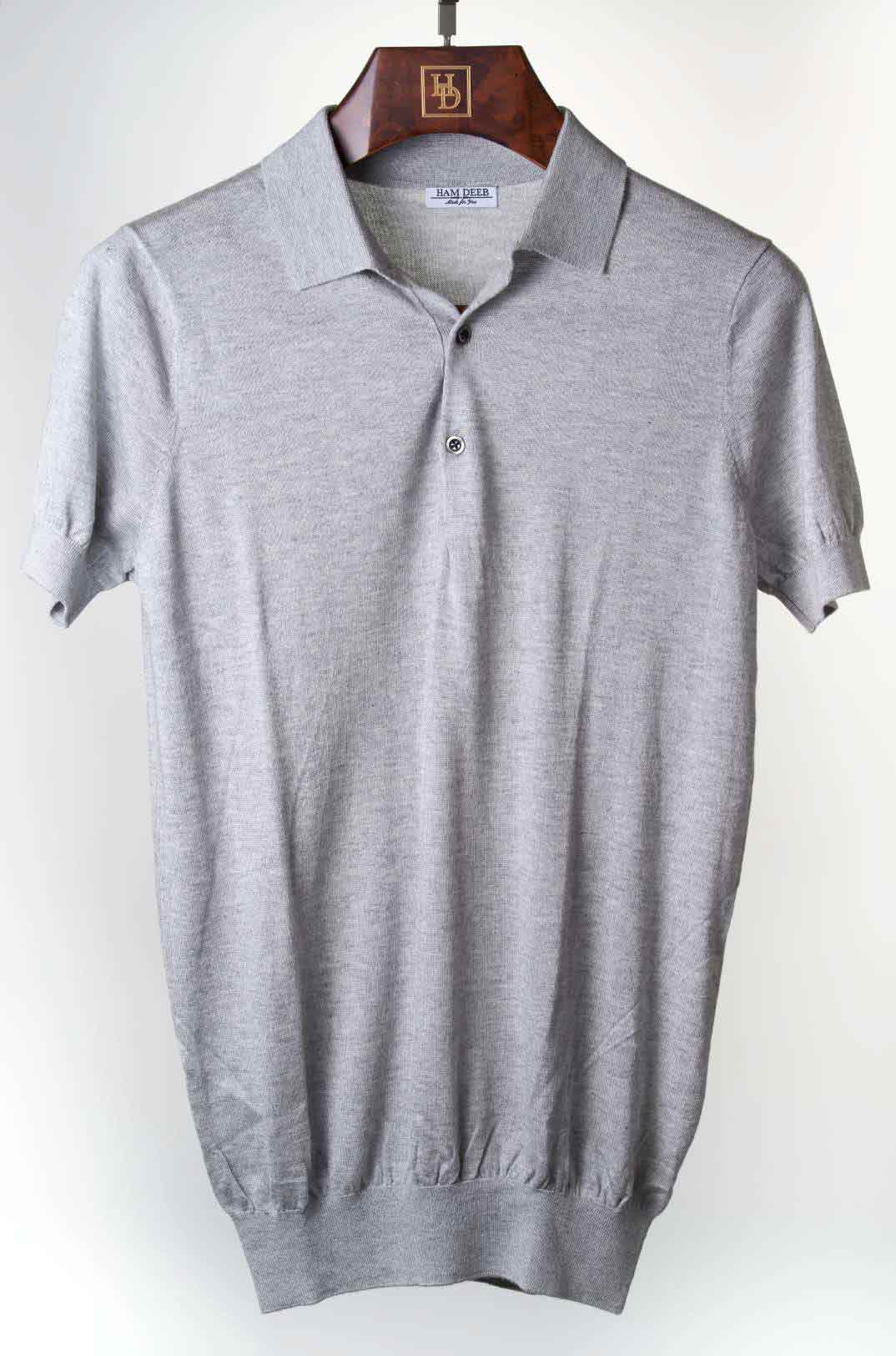 Grey Silk/Cashmere Polo