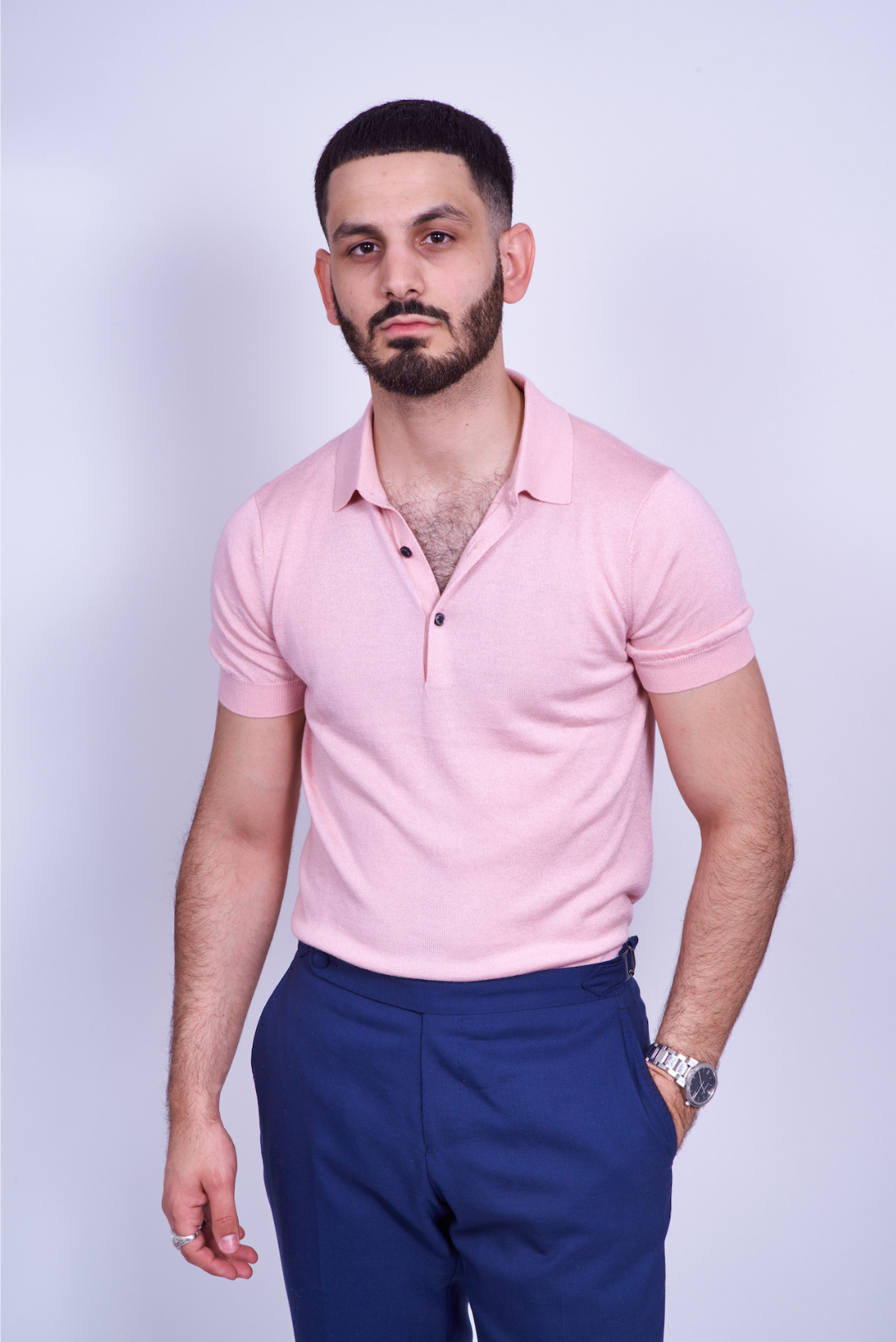 Pink Silk/Cashmere Polo