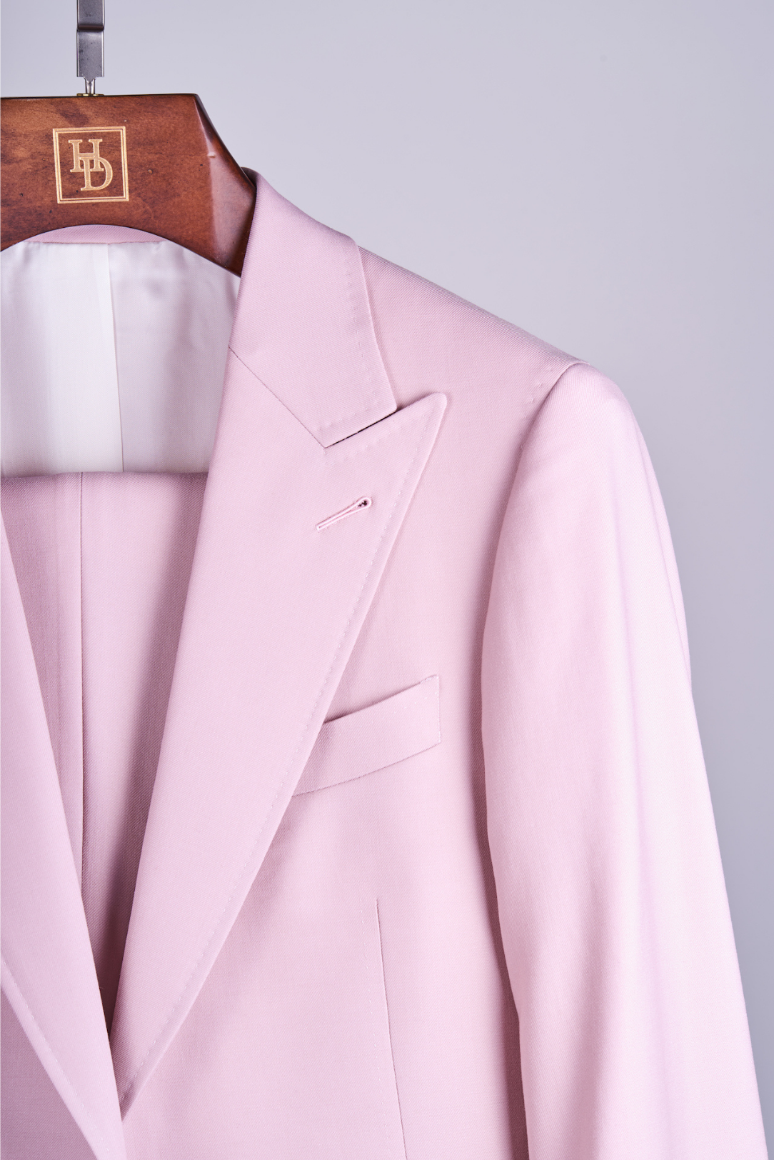 Mauve Single Breasted Wool Suit