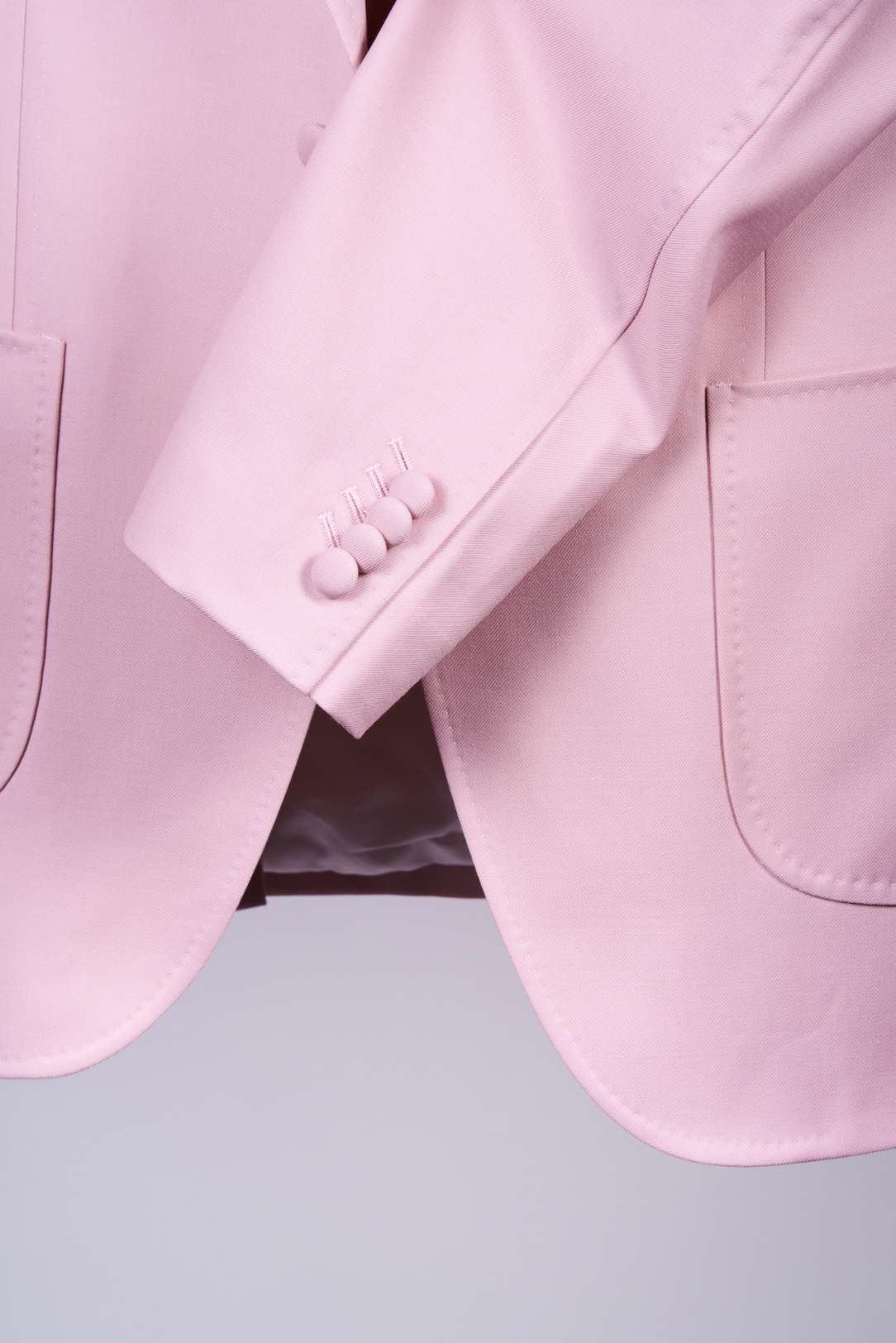 Mauve Single Breasted Wool Suit