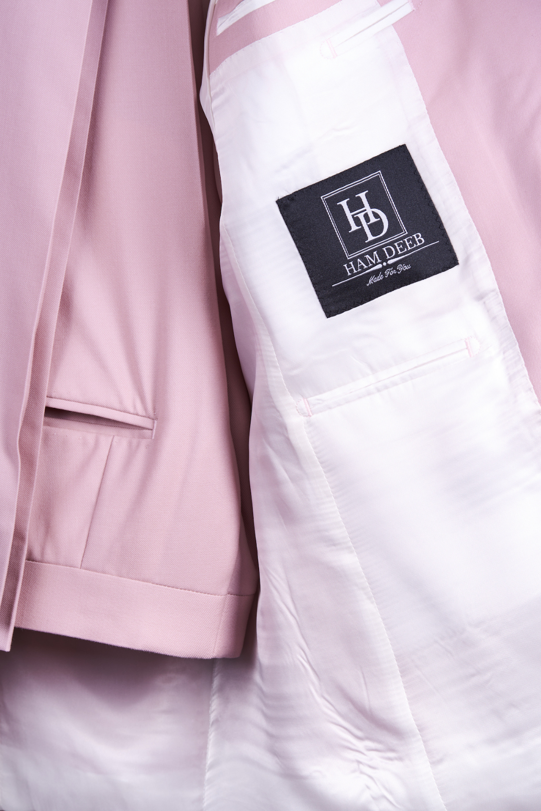 Mauve Single Breasted Wool Suit