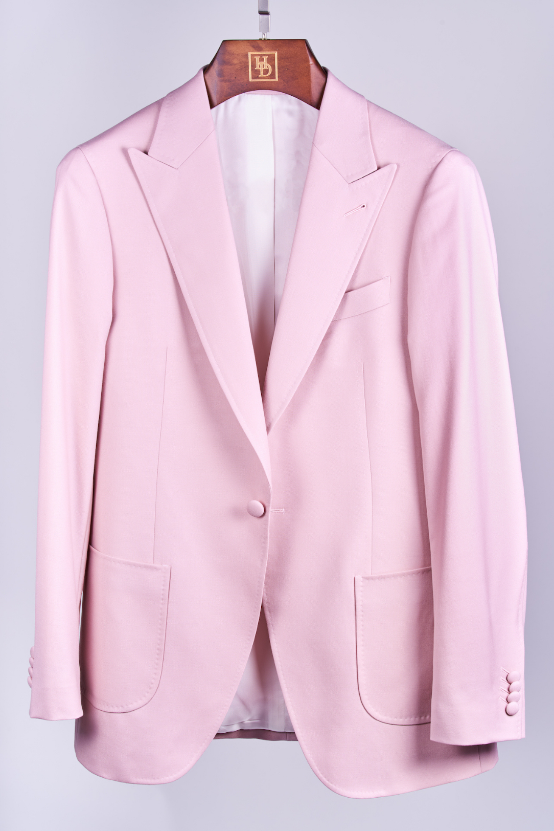 Mauve Single Breasted Wool Blazer