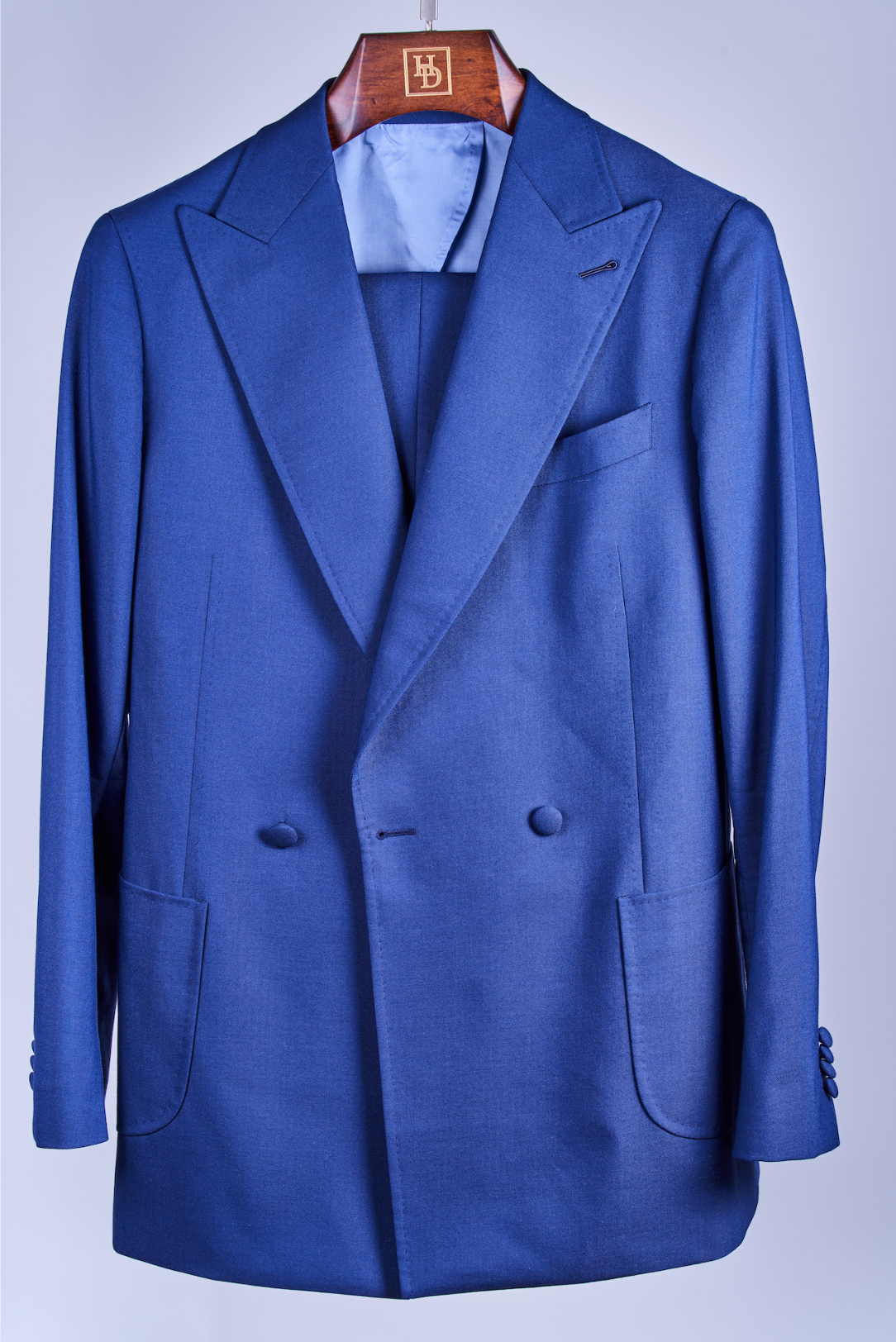 Navy Blue Two Button DB Water Resistant Wool Suit