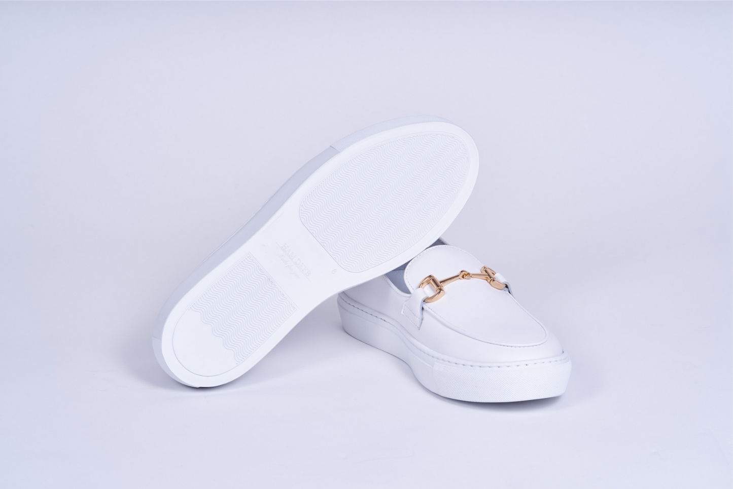 White and Gold Sneaker