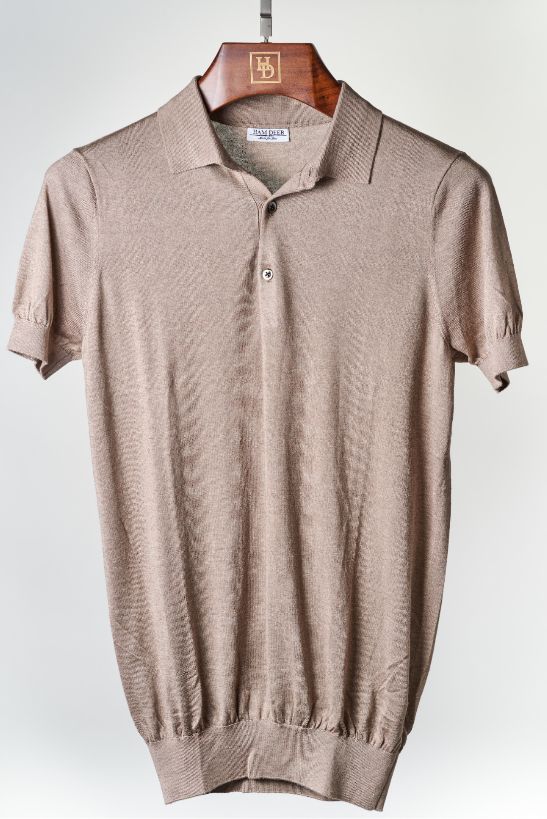 Khaki Silk/Cashmere Polo