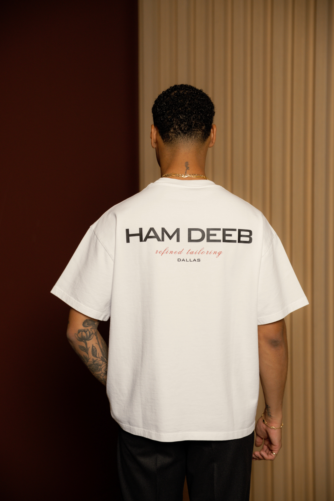 White Mock Neck T-Shirt