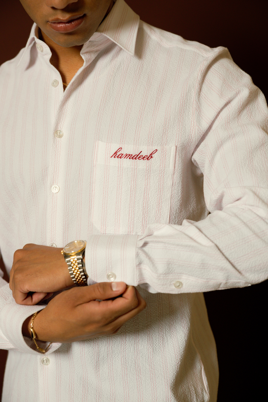 Seersucker Striped Shirt