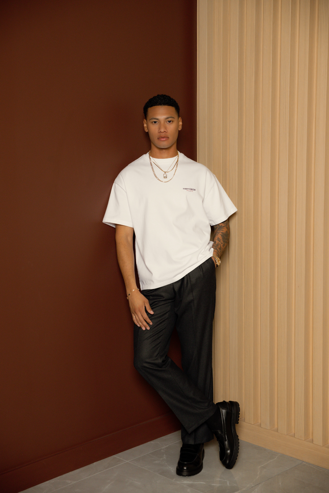 White Mock Neck T-Shirt