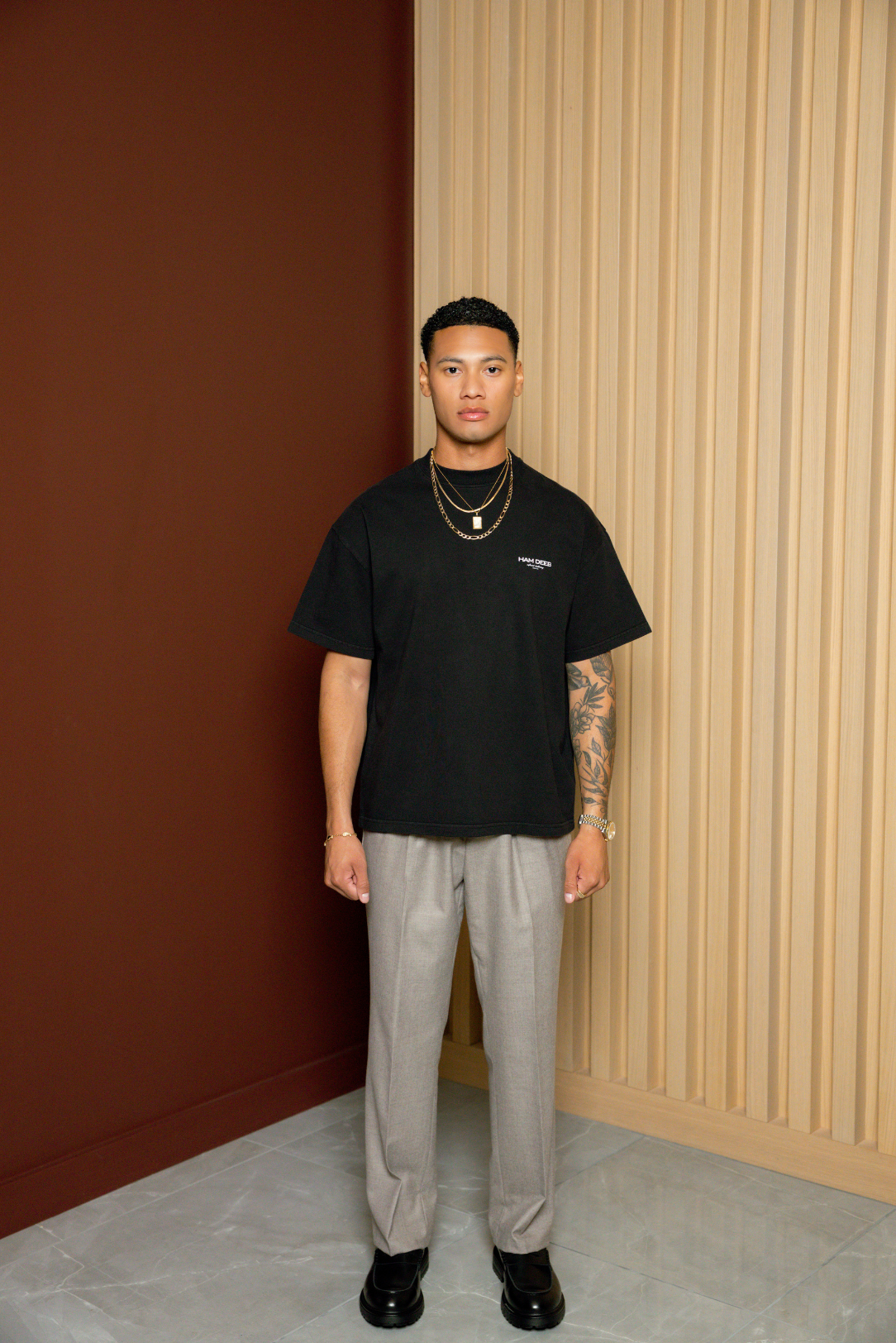 Black Mock Neck T-Shirt