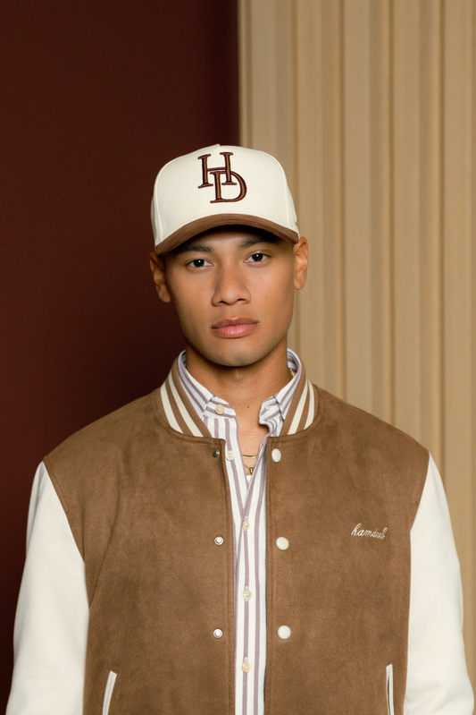 HD Monogram Cap (Cream & Brown)