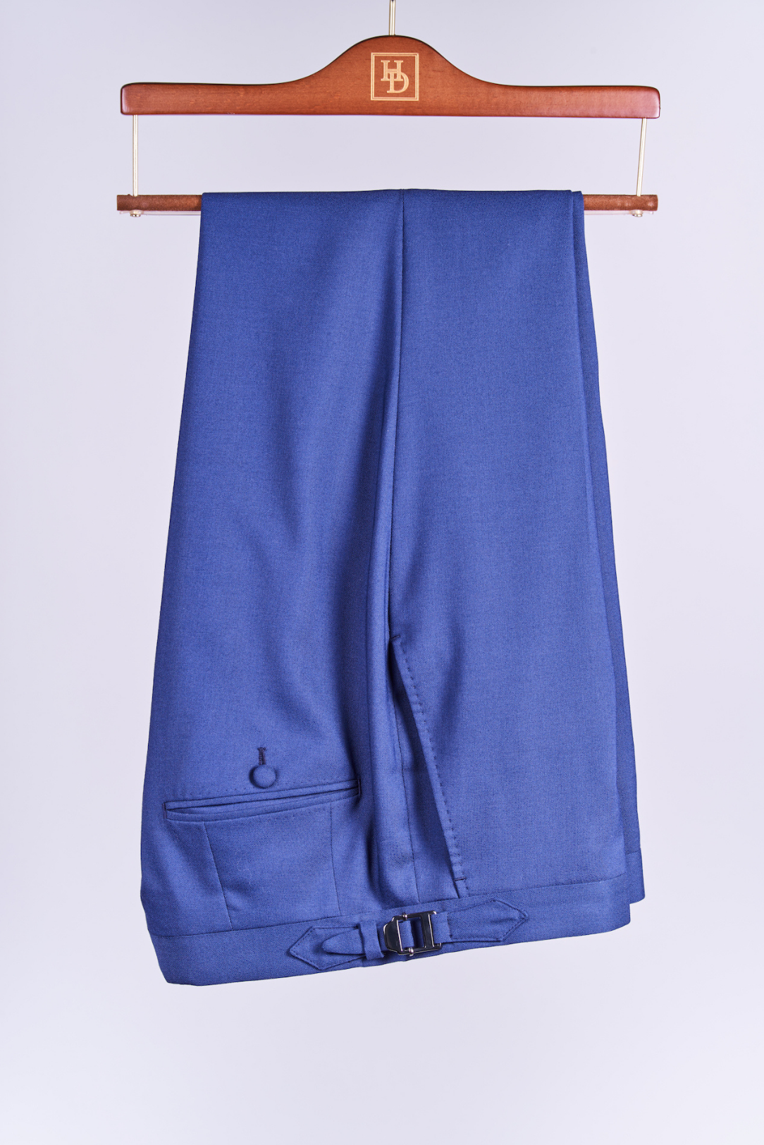 Navy Blue Water Resistant Wool Trousers