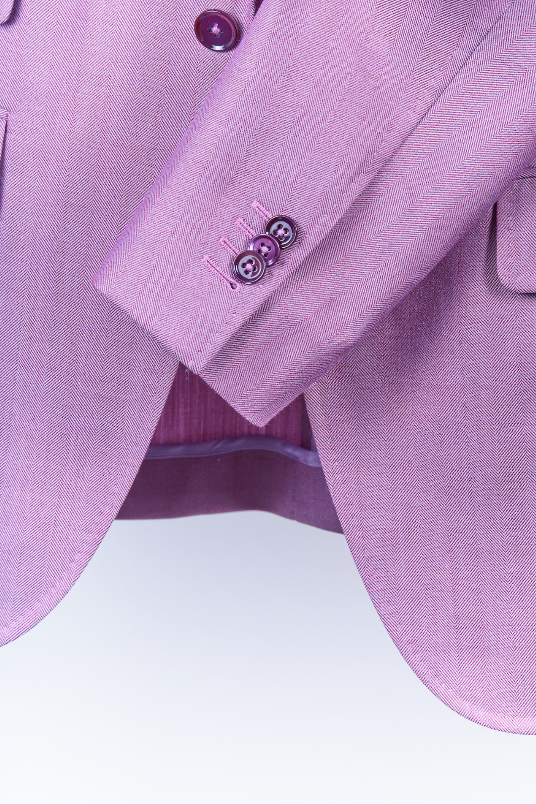 Lavender Single Breasted Silk/Wool Suit