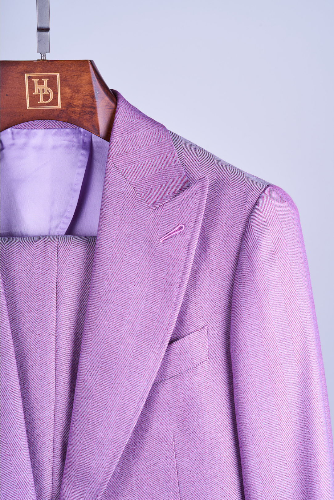 Lavender Single Breasted Silk/Wool Suit