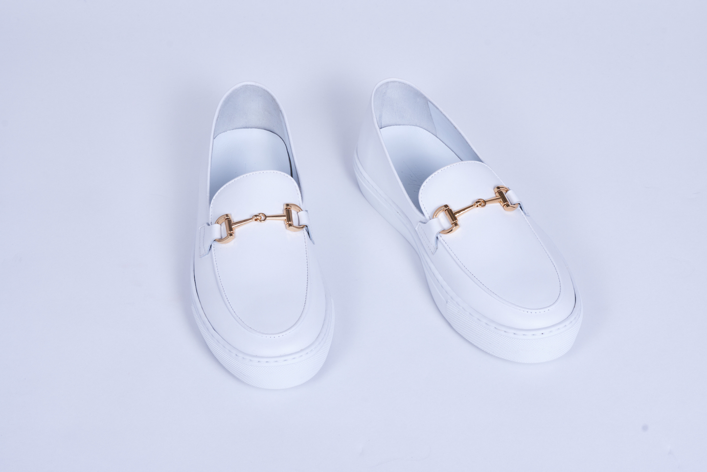 White and Gold Sneaker