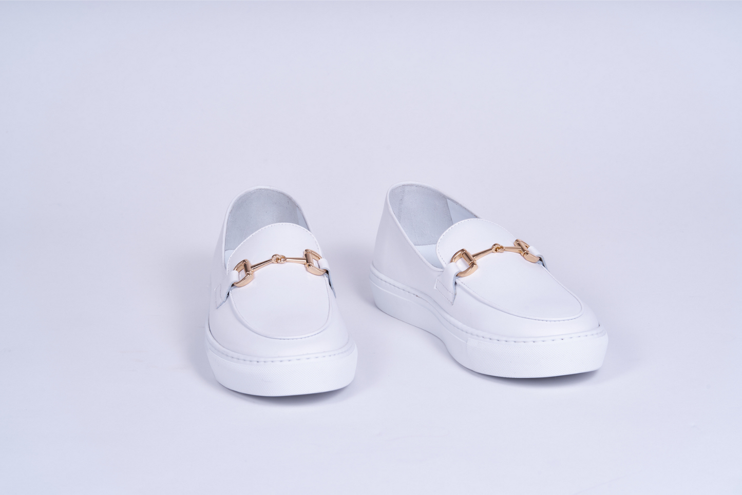 White and Gold Sneaker